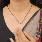 Solitaire Silver Mangalsutra